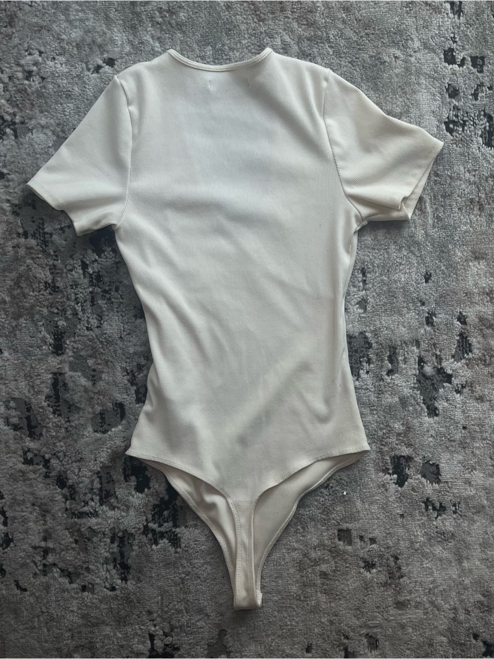 Abercrombie & Fitch Cream Wrap-Style Ribbed Bodysuit - Picture 2 of 2